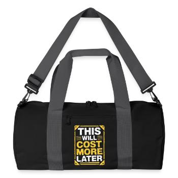Print Designer This Will Cost More Print Expert - Recycled Duffel Bag - black/graphite grey - Front