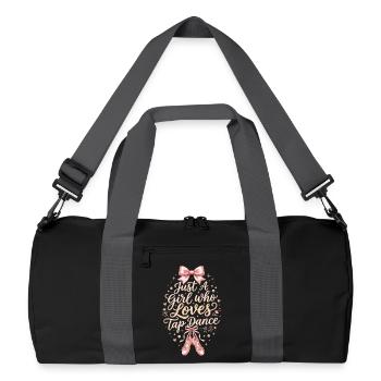 Girl Who Loves Tap Dancing Tap Dancer - Recycled Duffel Bag - black/graphite grey - Front