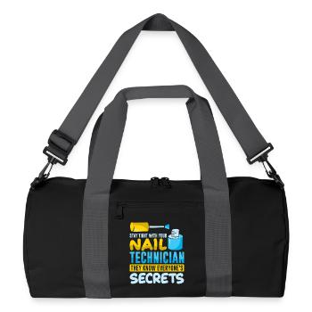 Nail Designer Nail Designer Cosmetics Nail Salon - Recycled Duffel Bag - black/graphite grey - Front