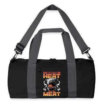 BBQ Grilling Meat Smoking Barbecue - Recycled Duffel Bag - black/graphite grey - Front