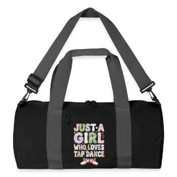 Girl Who Loves Tap Dancing Tap Dancer - Recycled Duffel Bag - black/graphite grey - Front