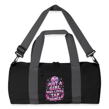 Girl Who Loves Tap Dancing Tap Dancer - Recycled Duffel Bag - black/graphite grey - Front