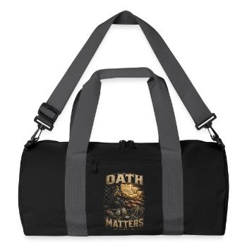 Veterans Day for Democrats Oath Matters - Recycled Duffel Bag - black/graphite grey - Front