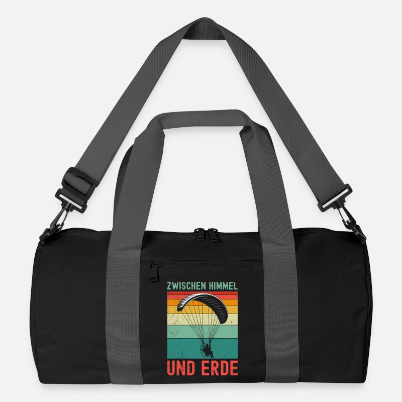 Paramotor ZWISCHEN HIMMEL UND ERDE Lustiges Recycelte Duffel Bag