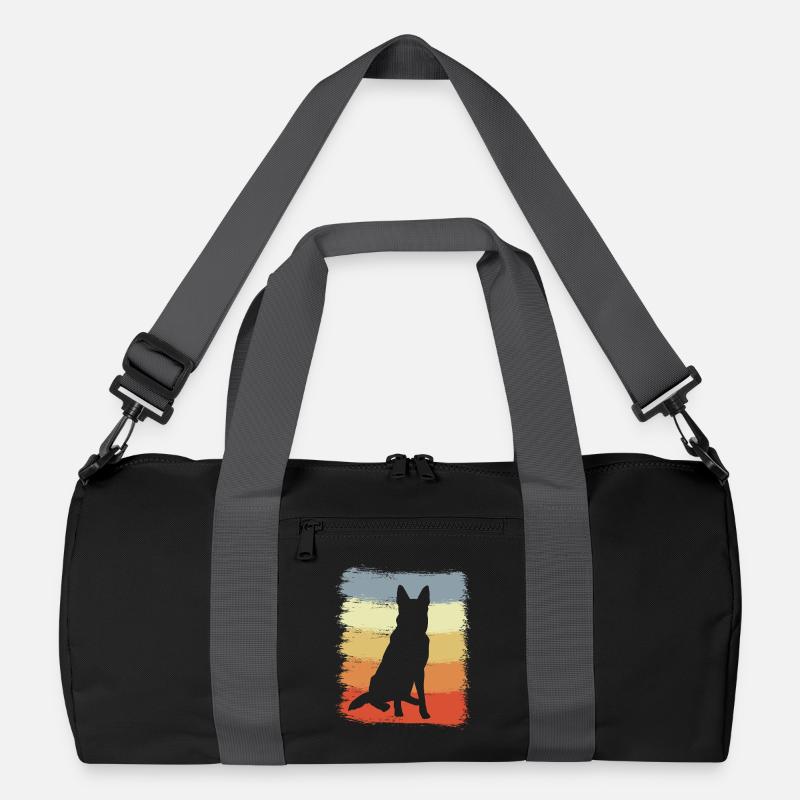 Retro Deutscher Schäferhund Recycelte Duffel Bag