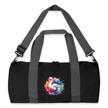 Don de l’Oie Pèlerine - Sac de sport recyclé - noir/gris graphite - Devant