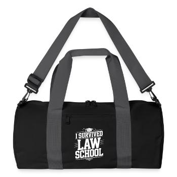 I Survived Law School - Recycled Duffel Bag - black/graphite grey - Front