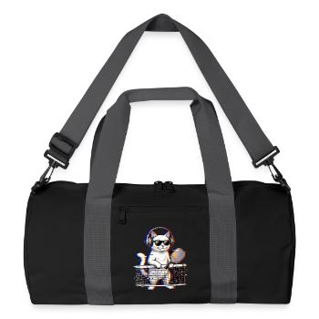  Funny Was That Out? Retro Pickleball Paddle - Recycelte Duffel Bag - Schwarz/Graphitgrau - Vorne