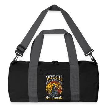  Witch Better Have My Spellbook Hexe Halloween - Recycelte Duffel Bag - Schwarz/Graphitgrau - Vorne