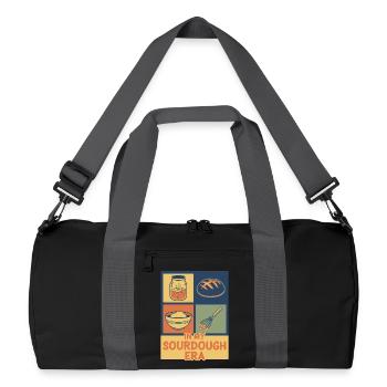 Sauerteigbrot-Backer Meine Sauerteigära - Recycelte Duffel Bag - Schwarz/Graphitgrau - Vorne