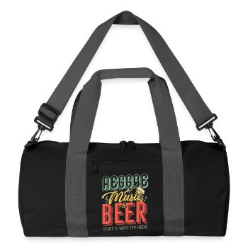 Musique reggae & bière | Bière & Ambiance - Sac de sport recyclé - noir/gris graphite - Devant
