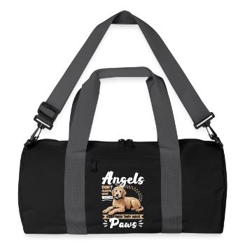 Race de chien Goldendoodle - Sac de sport recyclé - noir/gris graphite - Devant