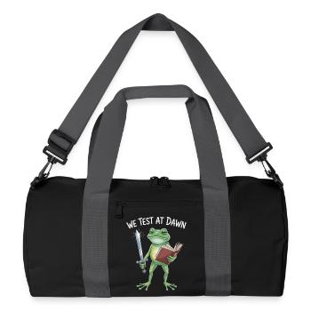 Dawn Frog Knight - Recycled Duffel Bag - black/graphite grey - Front