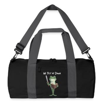 Dawn Test Froschritter - Recycelte Duffel Bag - Schwarz/Graphitgrau - Vorne