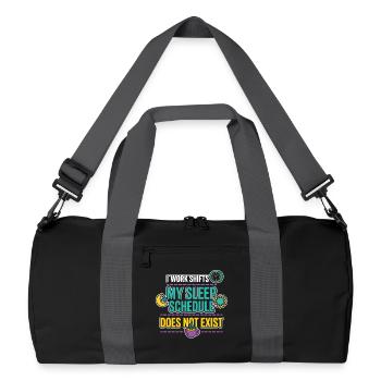 Night Shift Nurse, Tired - Recycled Duffel Bag - black/graphite grey - Front