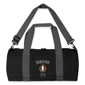 Bibione Italy Coat of Arms Crown – Travel Souvenir - Recycled Duffel Bag - black/graphite grey - Front
