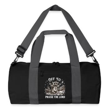Auf, Um Den Herrn Zu Preisen Christian Waschbär - Recycelte Duffel Bag - Schwarz/Graphitgrau - Vorne