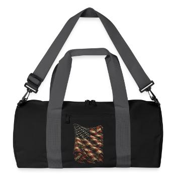 Veterans Day for Democrats - Recycled Duffel Bag - black/graphite grey - Front