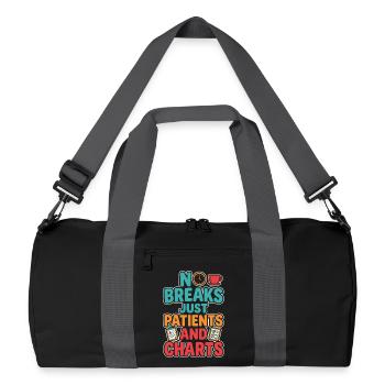 Night Shift Nurse, Tired - Recycled Duffel Bag - black/graphite grey - Front