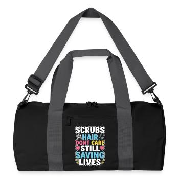 Night Shift Nurse, Tired - Recycled Duffel Bag - black/graphite grey - Front