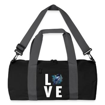 Elstern Elster - Recycelte Duffel Bag - Schwarz/Graphitgrau - Vorne