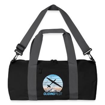 Gliding Pilot Segelfliegen Vintage Design - Recycled Duffel Bag - black/graphite grey - Front