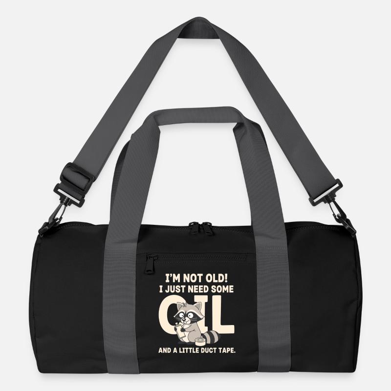 Pas vieux, il a juste besoin de ruban laveur - Sac de sport recyclé - noir/gris graphite