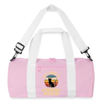 Théâtre musical : tout ce que je veux, mon chat & cadeau de théâtre - Sac de sport recyclé - rose/blanc - Devant