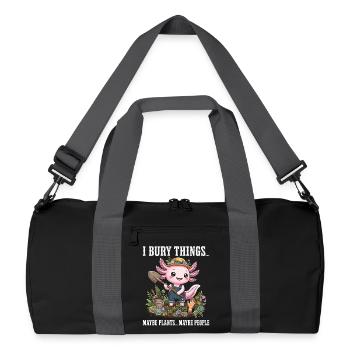 I Bury Things Maybe Plant Axolotl - Recycled Duffel Bag - black/graphite grey - Front