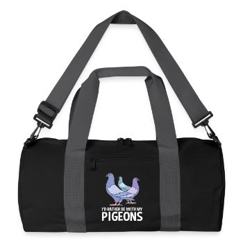 Tauben Taube - Recycelte Duffel Bag - Schwarz/Graphitgrau - Vorne