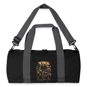 Veterans Day for Democrats - Recycled Duffel Bag - black/graphite grey - Front