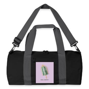 Eiskalt & Wehrhaft Kaktus Eis Design - Recycelte Duffel Bag - Schwarz/Graphitgrau - Vorne