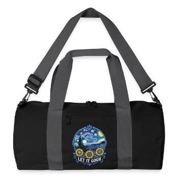 Let it Gogh Funny Vincent Van Gogh Starry Night - Recycled Duffel Bag - black/graphite grey - Front