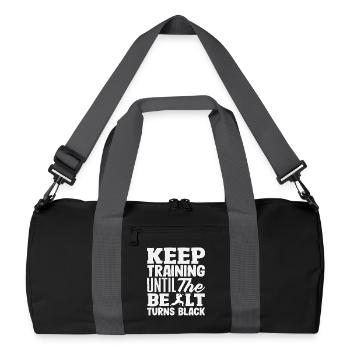 Train until the belt turns black Karate - Recycled Duffel Bag - black/graphite grey - Front