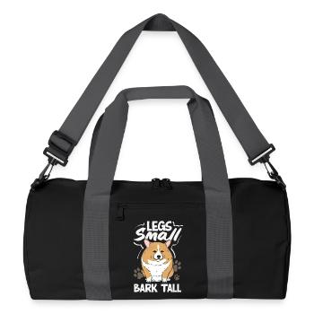 Short Legs, Tall Setting, Corgi - Recycled Duffel Bag - black/graphite grey - Front