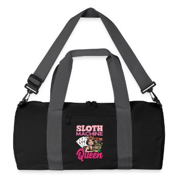 Spielautomaten Königin Casino Glücksspiel Poker - Recycelte Duffel Bag - Schwarz/Graphitgrau - Vorne