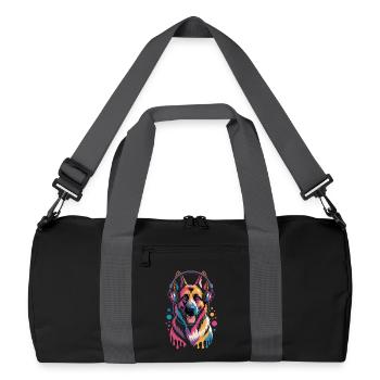 German Shepherd - Recycled Duffel Bag - black/graphite grey - Front