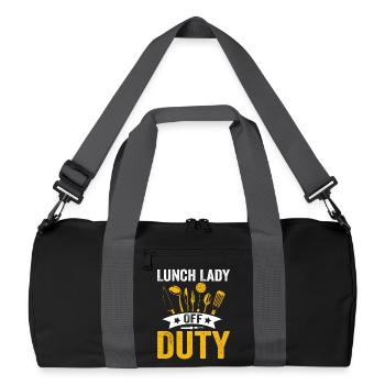 Lunch Lady Duty Kitchen Heroine - Recycled Duffel Bag - black/graphite grey - Front