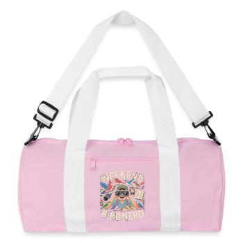 Weekend Bird Nerd Vogelbeobachter - Recycelte Duffel Bag - Rosa/Weiß - Vorne