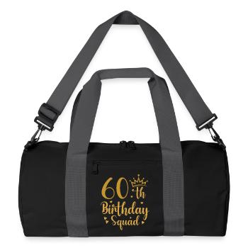 60th Birthday Squad - Recycled Duffel Bag - black/graphite grey - Front