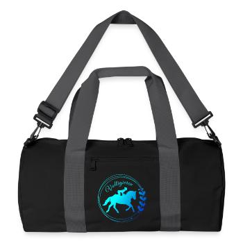 Voltigieren Bank: Volti Pferdesport Pflichtübung - Recycelte Duffel Bag - Schwarz/Graphitgrau - Vorne