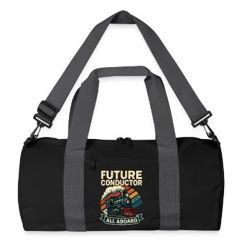 Train de train de chef de file futur - Sac de sport recyclé - noir/gris graphite - Devant