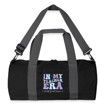 In My Teacher Era Fourth Grade - Recycelte Duffel Bag - Schwarz/Graphitgrau - Vorne