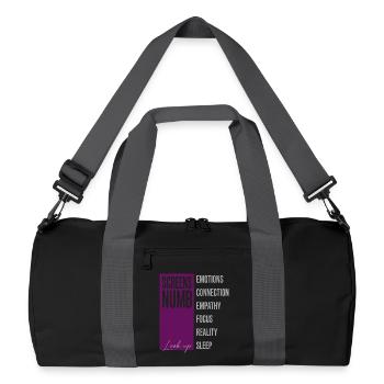 Anti Ai Screens Numb - Recycled Duffel Bag - black/graphite grey - Front