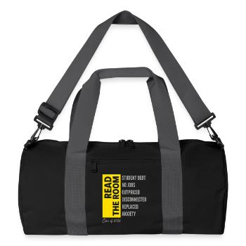 Class of 2026 Read the Room Realistic Graduation - Recycled Duffel Bag - black/graphite grey - Front