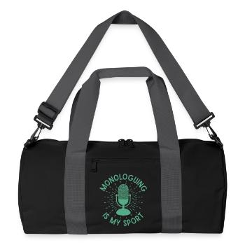 Monologue de théâtre musical : mon cadeau de théâtre sportif - Sac de sport recyclé - noir/gris graphite - Devant