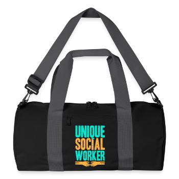 Social Worker Quote Unique Social Work - Recycled Duffel Bag - black/graphite grey - Front