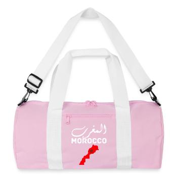 Morocco Graphic Funny Morocco Nation Flag Morocco - Sac de sport recyclé - rose/blanc - Devant