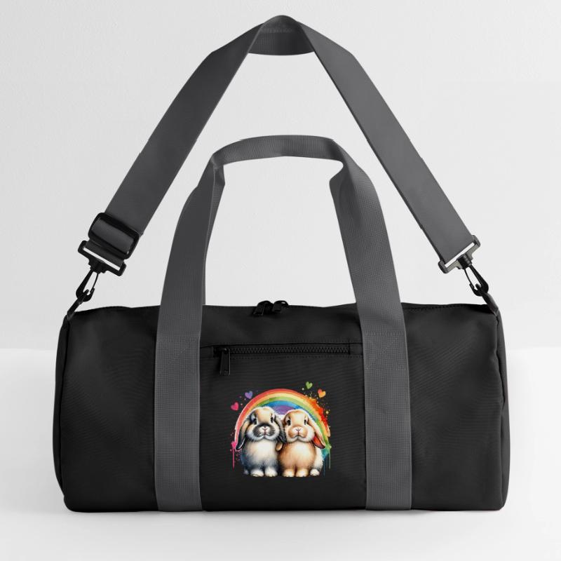 Dwarf Ram Rabbit Gift Recycled Duffel Bag