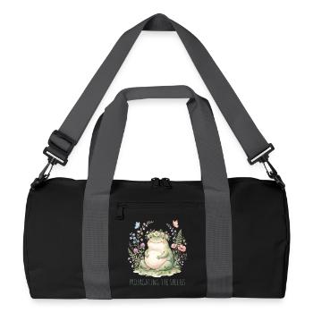 Propagation de l’espèce Maman jardinière - Sac de sport recyclé - noir/gris graphite - Devant